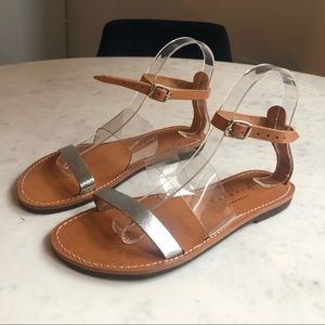 Isapera Metallic Yialos leather pvc sandals - 9